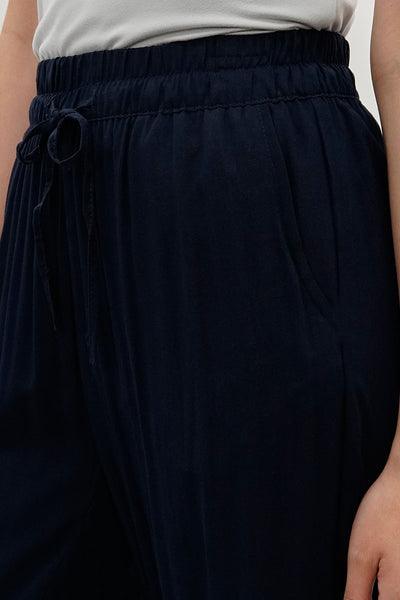 International INC Company Tie Waist Wide Leg Pants - Navy - Womens Pants - Fairweather
