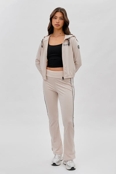 Super Triple Goose Cropped Active Hoodie - Beige - Womens Hoodies & Sweatshirts - Fairweather