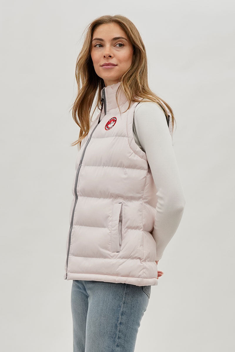 Gilet matelassé Canada Weather Gear à col doublé polaire - Blush
