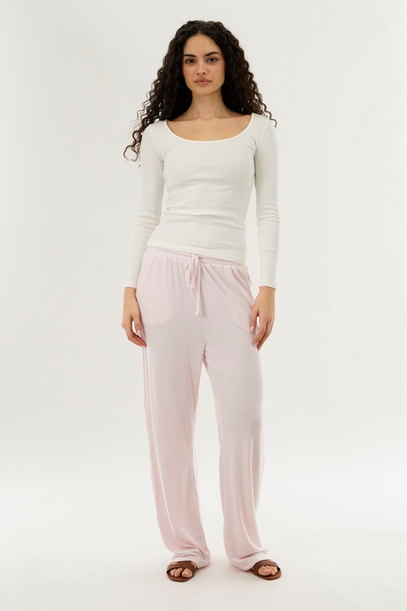 International INC Company Wide Leg Knit Sweatpants - Pink - Womens Joggers & Sweatpants - Fairweather