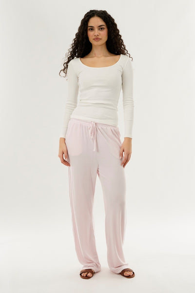 International INC Company Wide Leg Knit Sweatpants - Pink - Womens Joggers & Sweatpants - Fairweather