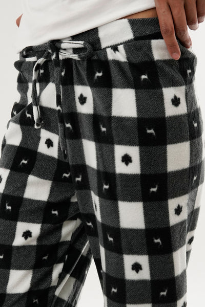 Canada Weather Gear Plaid Pajama Pants - Black - Womens Pajamas - Fairweather