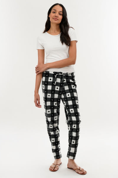 Canada Weather Gear Plaid Pajama Pants - Black - Womens Pajamas - Fairweather
