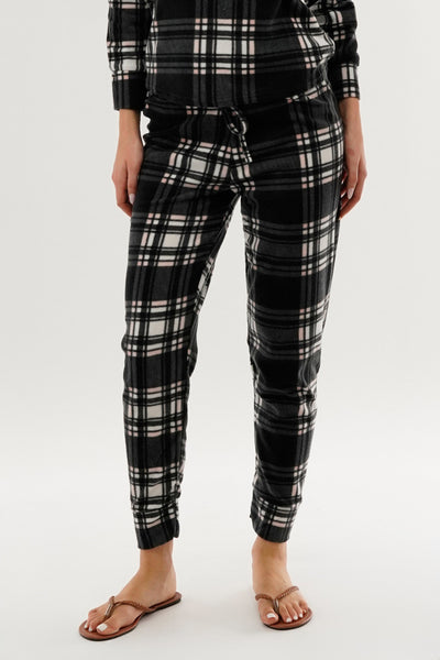 Canada Weather Gear Plaid Pajama Pants - Black - Womens Pajamas - Fairweather