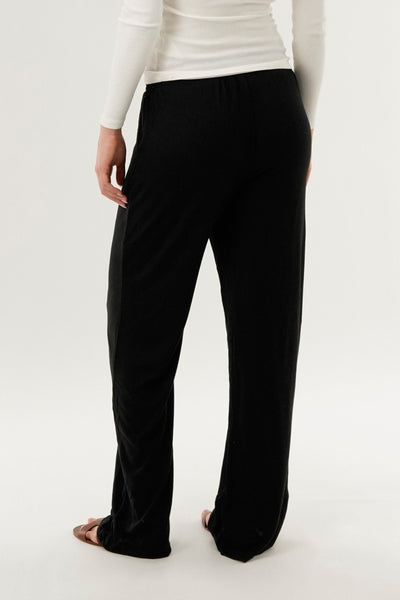 International INC Company Wide Leg Knit Sweatpants - Black - Womens Joggers & Sweatpants - Fairweather