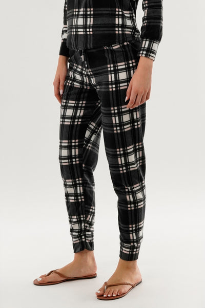 Canada Weather Gear Plaid Pajama Pants - Black - Womens Pajamas - Fairweather
