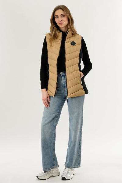 Canada Weather Gear Chevron Quilted Vest - Camel