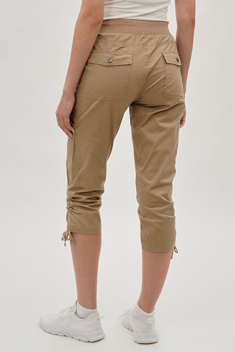 International INC Company Tie Waist Cargo Capris - Beige - Womens Shorts & Capris - Fairweather