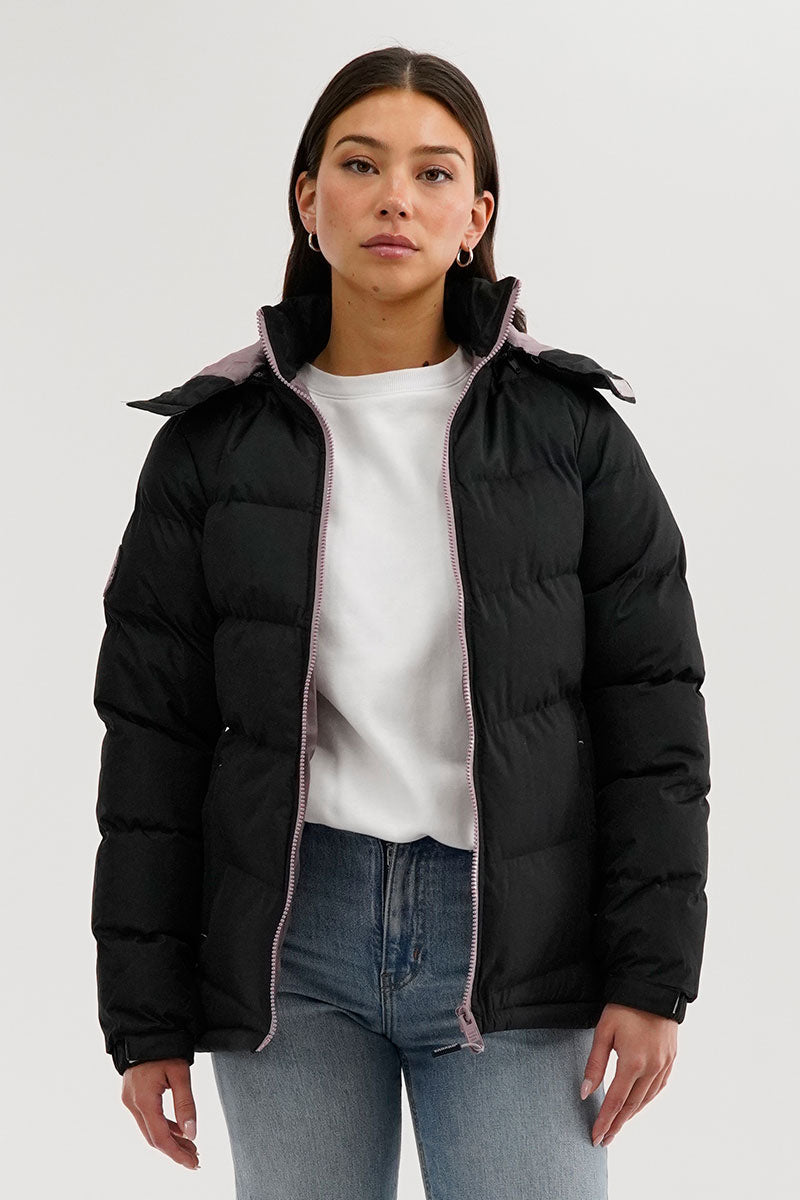 Canada Weather Gear Chevron Bomber Jacket - Black - Womens Bomber Jackets - Fairweather