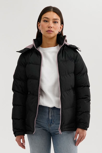Canada Weather Gear Chevron Bomber Jacket - Black - Womens Bomber Jackets - Fairweather