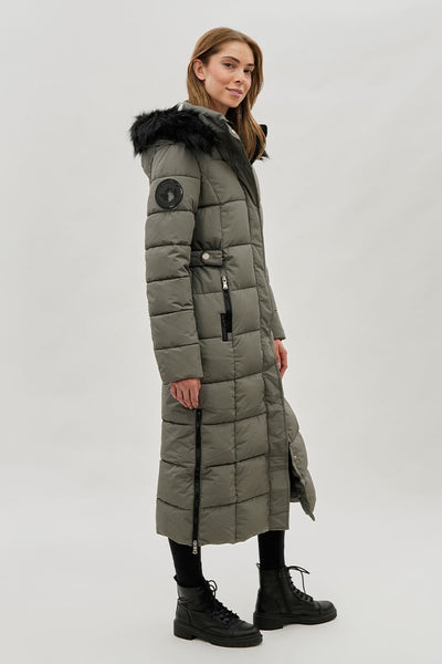 Parka longue doublée de fausse fourrure Canada Weather Gear - Olive