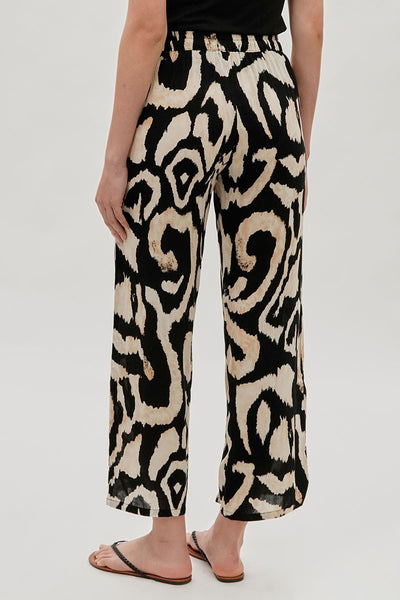 International INC Company Patterned Wide Leg Pants - Black - Womens Pants - Fairweather