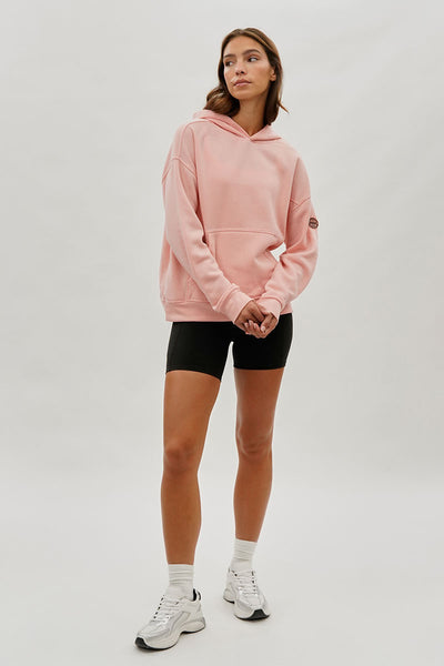Fahrenheit Drop Shoulder Pullover Hoodie - Pink - Womens Hoodies & Sweatshirts - Fairweather
