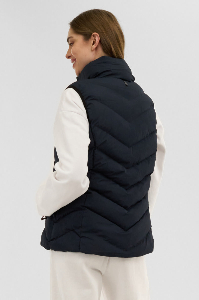 Canada Weather Gear Chevron Bubble Vest - Navy - Womens Vests - Fairweather