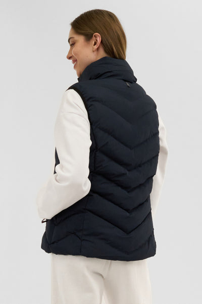 Canada Weather Gear Chevron Bubble Vest - Navy - Womens Vests - Fairweather