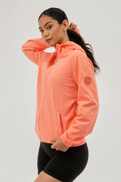 Canada Weather Gear Hooded Zip Up Lightweight Jacket - Coral - Womens Lightweight Jackets - Fairweather