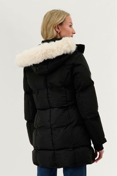 Canada Weather Gear Faux Fur Lined Hood Parka Jacket - Black - Womens Parka Jackets - Fairweather