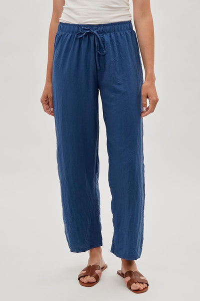 Runaway Bay Wide Leg Tie Waist Pants - Blue - Womens Pants - Fairweather