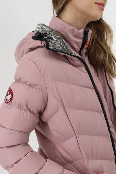 Canada Weather Gear Quilted Puffer Double Zip Bomber Jacket - Blush - Womens Bomber Jackets - Fairweather