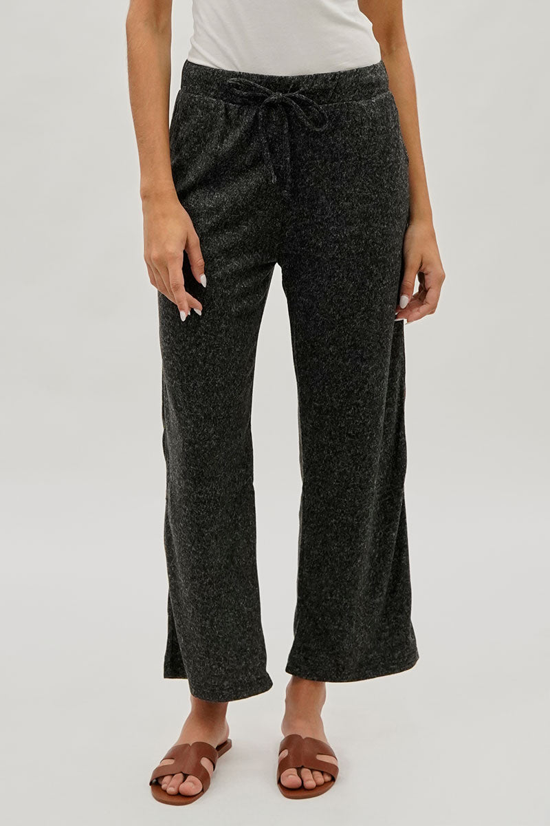 Fahrenheit Wide Leg Drawstring Sweatpants - Black - Womens Joggers & Sweatpants - Fairweather