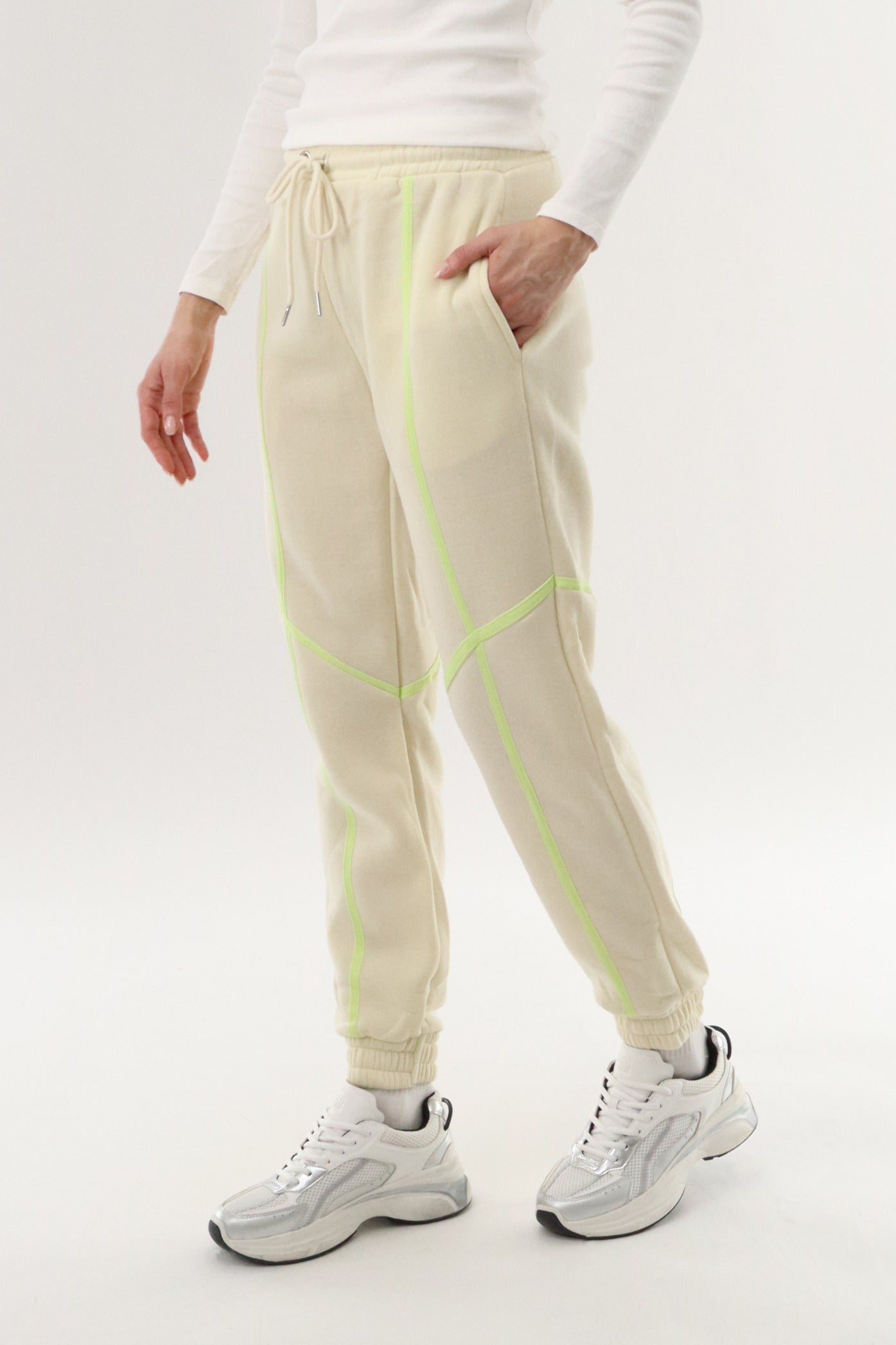 New Look Fleece Joggers - Cream - Womens Joggers & Sweatpants - Fairweather