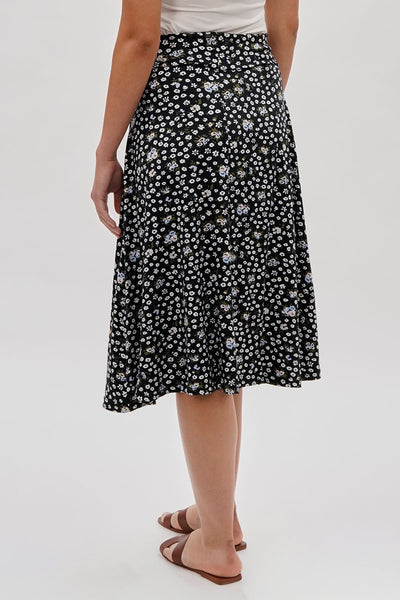 International INC Company Floral A-Line Skirt - Black - Womens Skirts - Fairweather