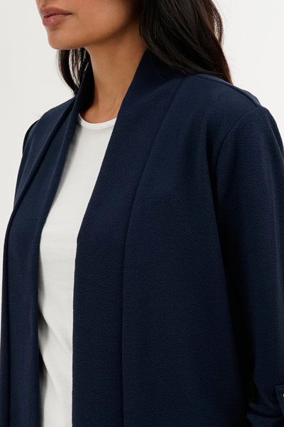 International INC Company Roll Up Sleeve Cardigan - Navy - Womens Cardigans - Fairweather