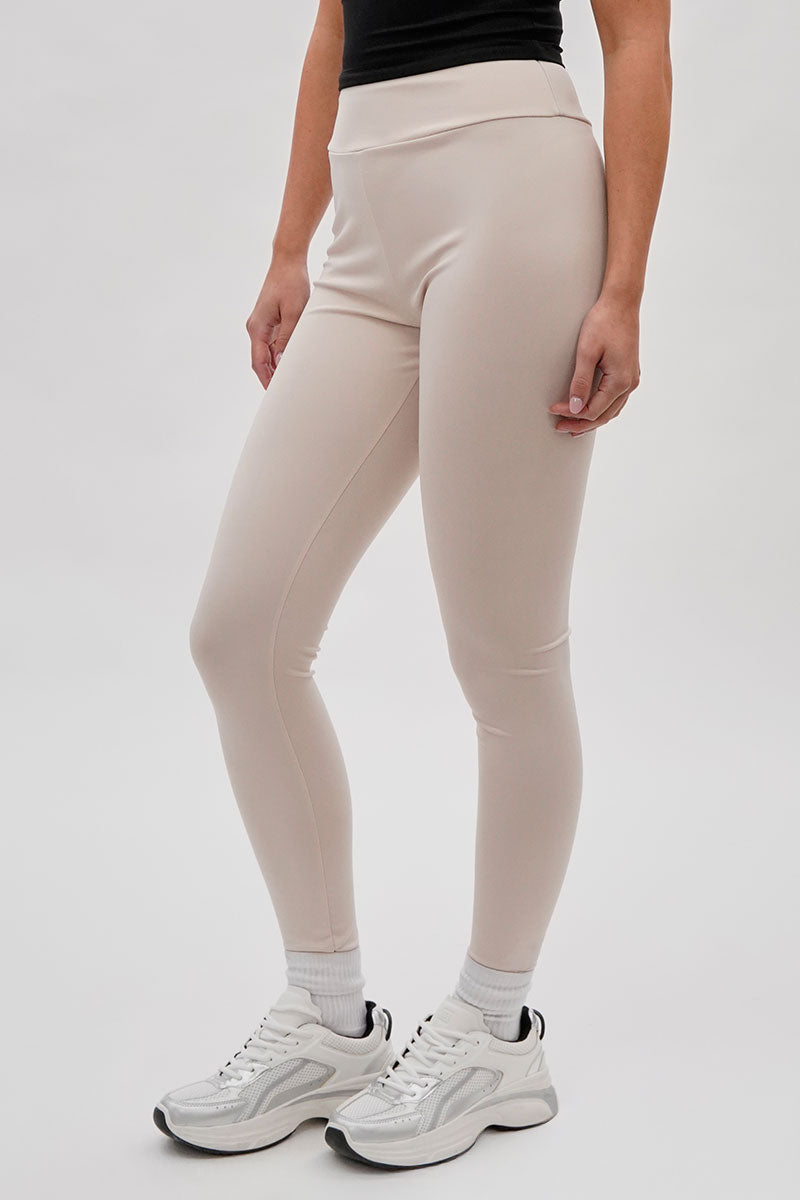 Super Triple Goose High Waisted Active Leggins - Beige - Womens Leggings - Fairweather