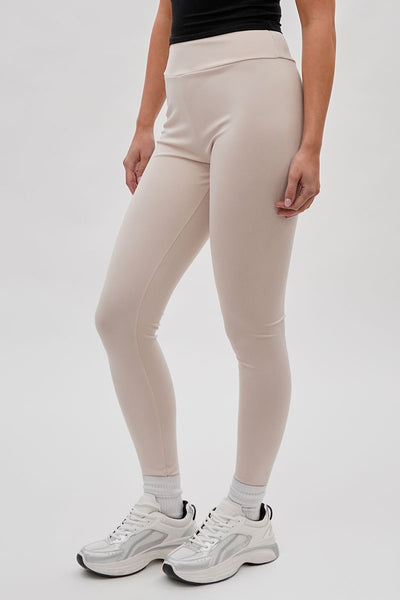 Super Triple Goose High Waisted Active Leggins - Beige - Womens Leggings - Fairweather