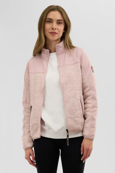 Canada Weather Gear Zip Up Knit Lightweight Jacket - Pink - Womens Lightweight Jackets - Fairweather