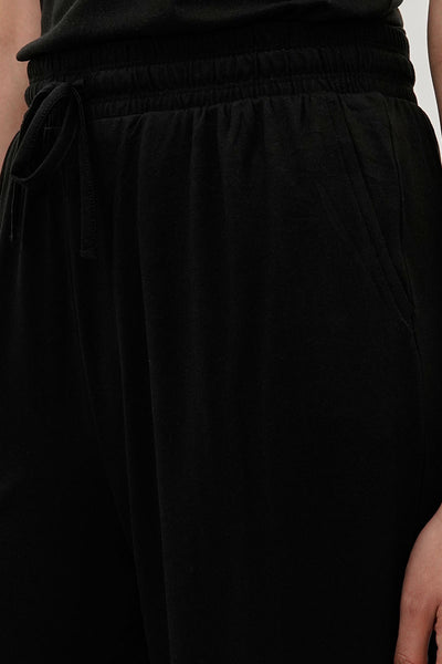 International INC Company Tie Waist Cropped Pants - Black - Womens Pants - Fairweather