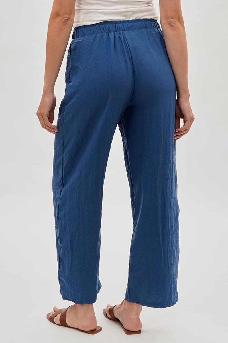Runaway Bay Wide Leg Tie Waist Pants - Blue - Womens Pants - Fairweather