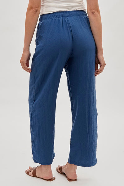 Runaway Bay Wide Leg Tie Waist Pants - Blue - Womens Pants - Fairweather