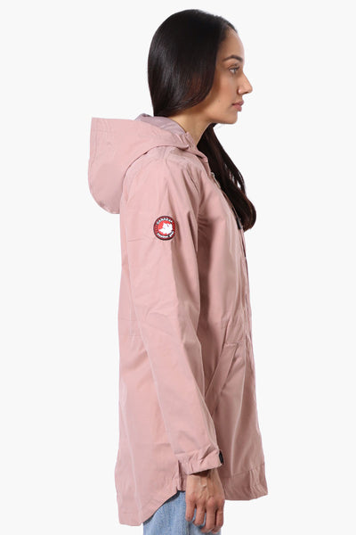 Canada Weather Gear Coated Microfiber Hooded Lightweight Jacket - Pink - Womens Lightweight Jackets - Fairweather