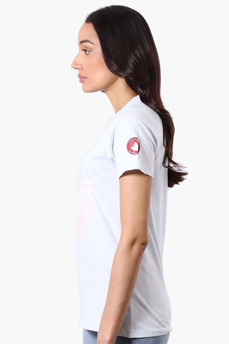 Canada Weather Gear Maple Leaf Print Tee - Aqua - Womens Tees & Tank Tops - Fairweather