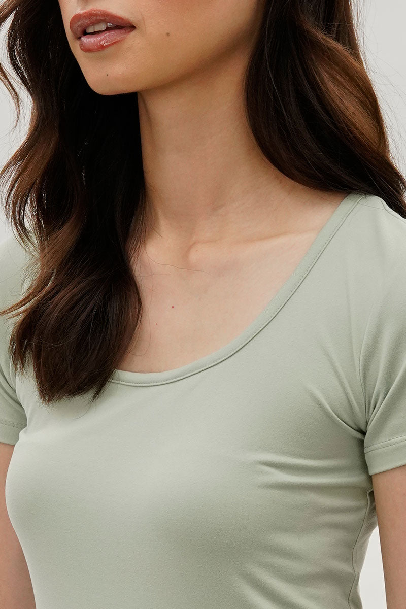 Costa Blanca Square Neck Tee - Mint - Womens Tees & Tank Tops - Fairweather