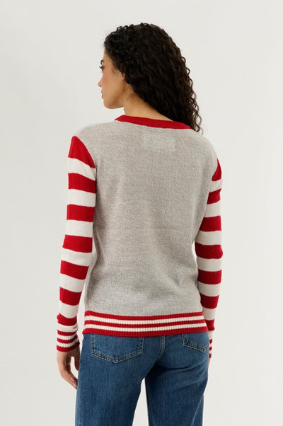 Festive Santa Claws Christmas Sweater - Red - Womens Christmas Sweaters - Fairweather