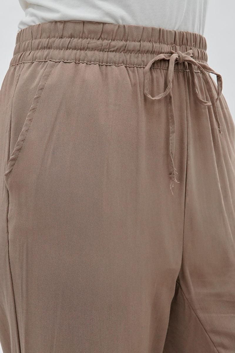 International INC Company Cropped Tie Waist Pants - Taupe - Womens Pants - Fairweather