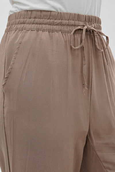 International INC Company Cropped Tie Waist Pants - Taupe - Womens Pants - Fairweather