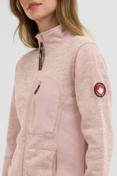 Canada Weather Gear Fleece Zip Up Lightweight Jacket - Pink - Womens Lightweight Jackets - Fairweather