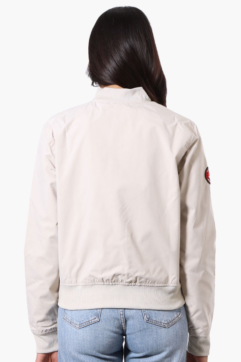 Canada Weather Gear Basic Zip Up Bomber Lightweight Jacket - Cream - Womens Lightweight Jackets - Fairweather