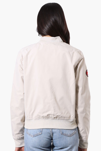 Canada Weather Gear Basic Zip Up Bomber Lightweight Jacket - Cream - Womens Lightweight Jackets - Fairweather