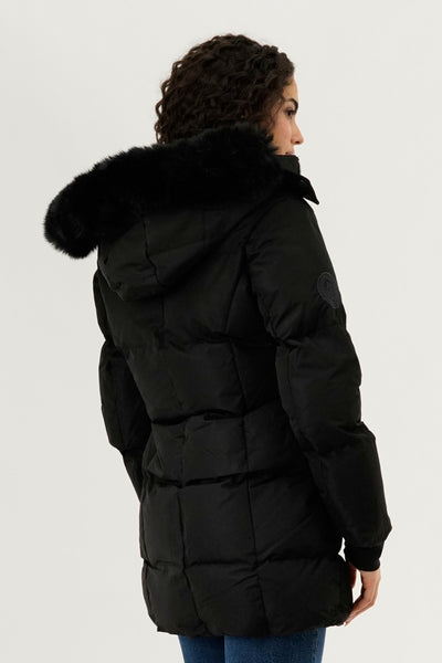 Canada Weather Gear Faux Fur Lined Hood Parka Jacket - Black - Womens Parka Jackets - Fairweather
