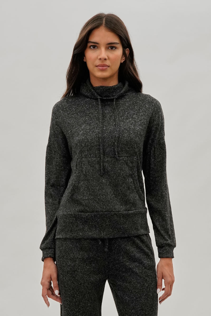 Fahrenheit Cowl Neck Sweatshirt - Black - Womens Hoodies & Sweatshirts - Fairweather