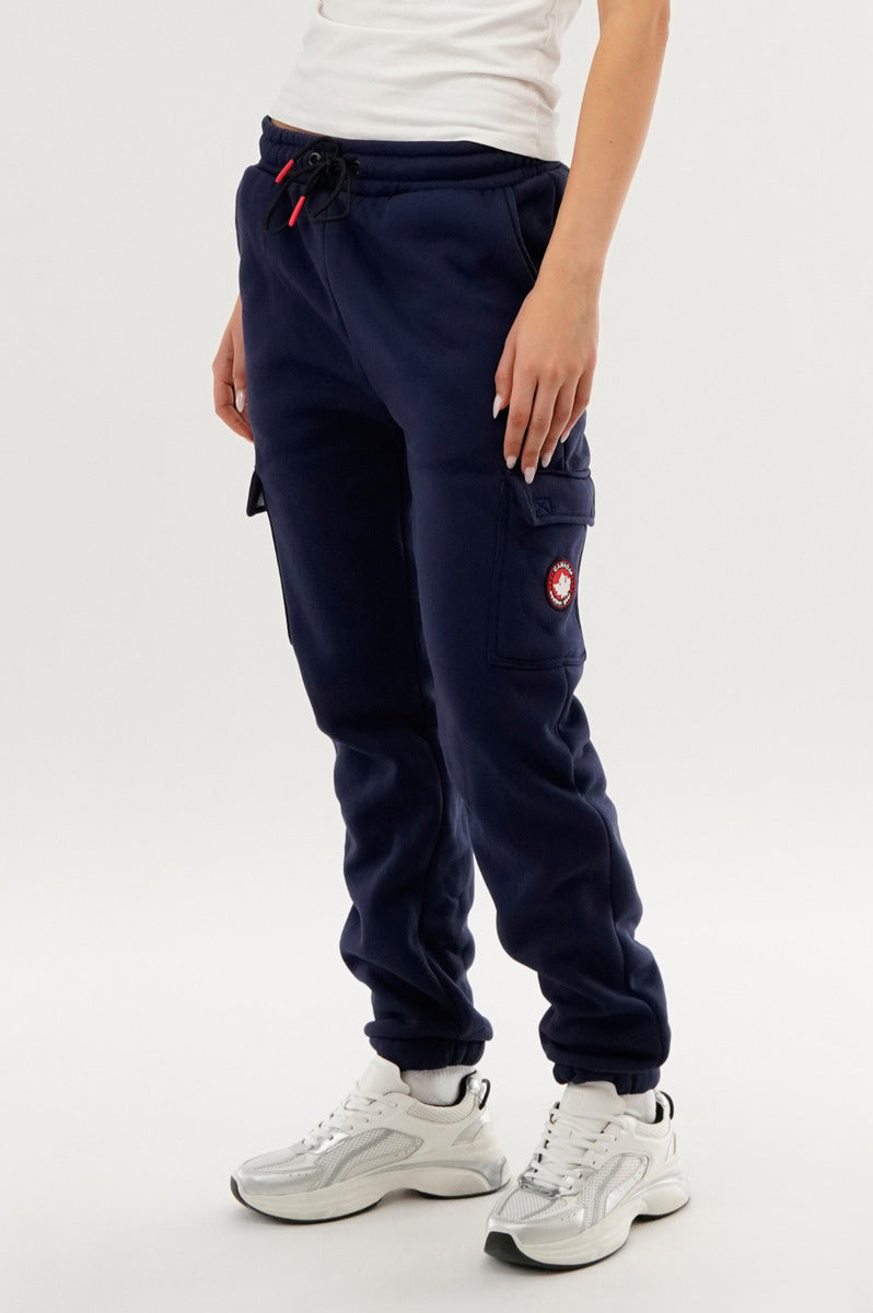 Canada Weather Gear Fleece Cargo Joggers - Navy - Womens Joggers & Sweatpants - Fairweather