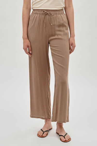 International INC Company Tie Waist Wide Leg Pants - Beige - Womens Pants - Fairweather