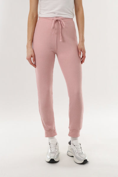International INC Company Waffle Knit Joggers - Blush - Womens Joggers & Sweatpants - Fairweather