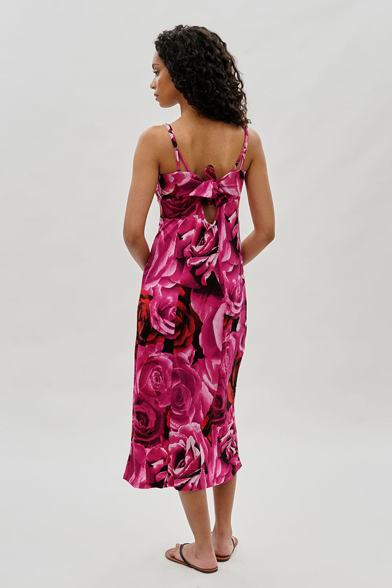 International INC Company Floral Side Slit Maxi Dress - Pink - Womens Maxi Dresses - Fairweather