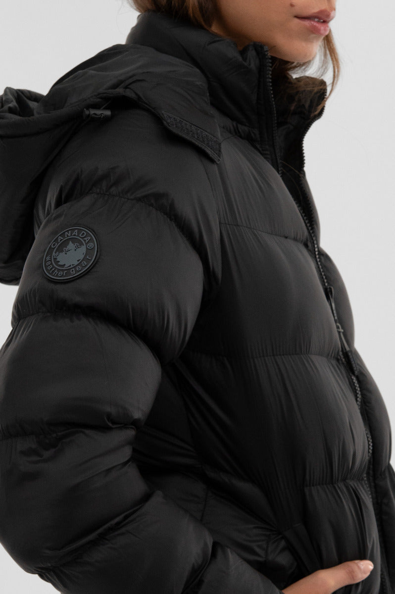 Canada Weather Gear Chevron Bomber Jacket - Black - Womens Bomber Jackets - Fairweather