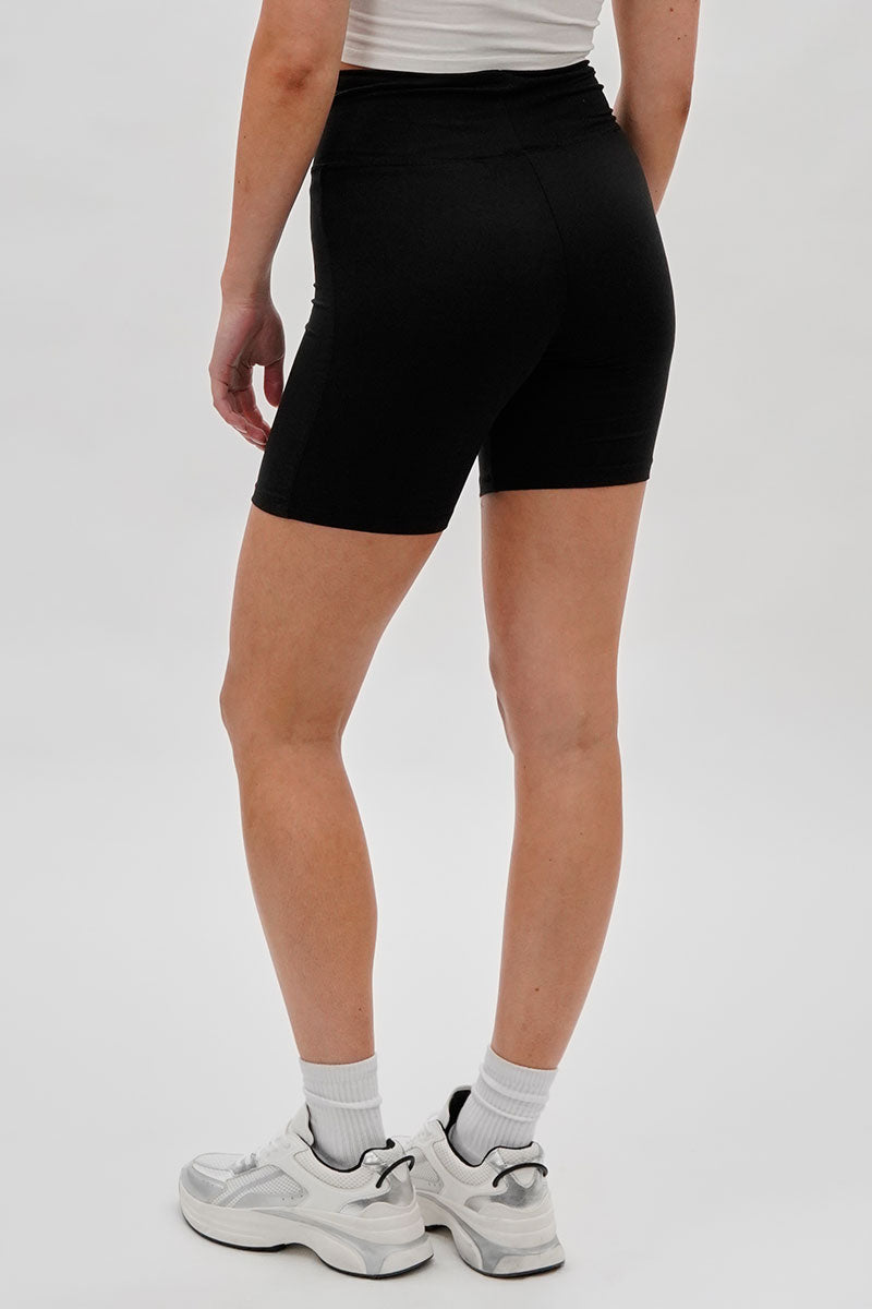 Mikk High-Waisted Biker Shorts - Black - Womens Shorts & Capris - Fairweather
